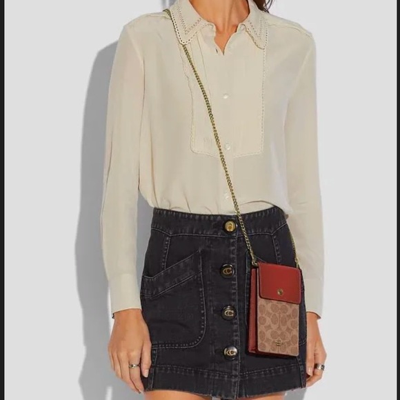 Coach Snap Phone Crossbody In Signature Canvas - Picture 5 of 12